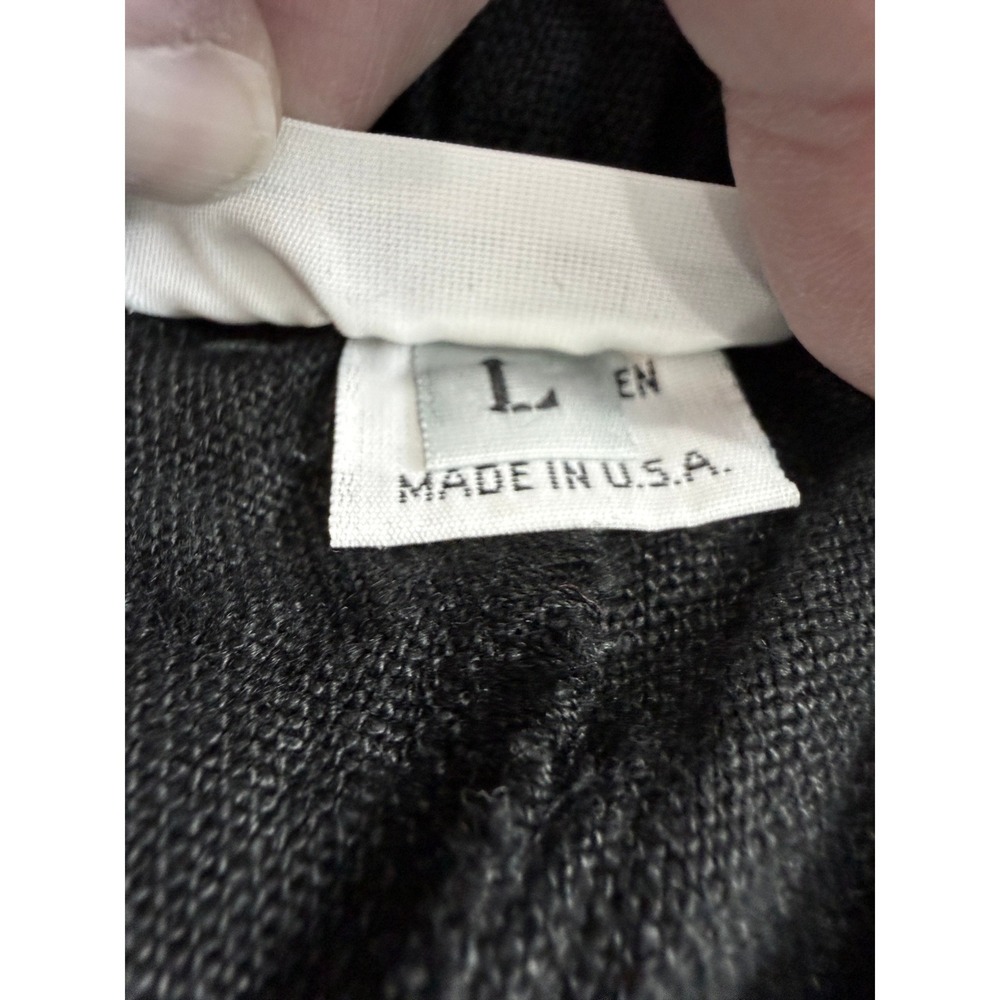 Bryn Walker Black Linen Wide Leg Cropped Pants Ankle Pockets Button Detail L USA - Picture 5 of 15